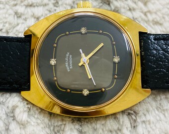 Vintage Favre Leuba Sandow Black Dial Mechanical Handwinding