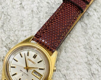 Vintage Rare Seiko Bell-matic 4006-7020 White Dial With Golden