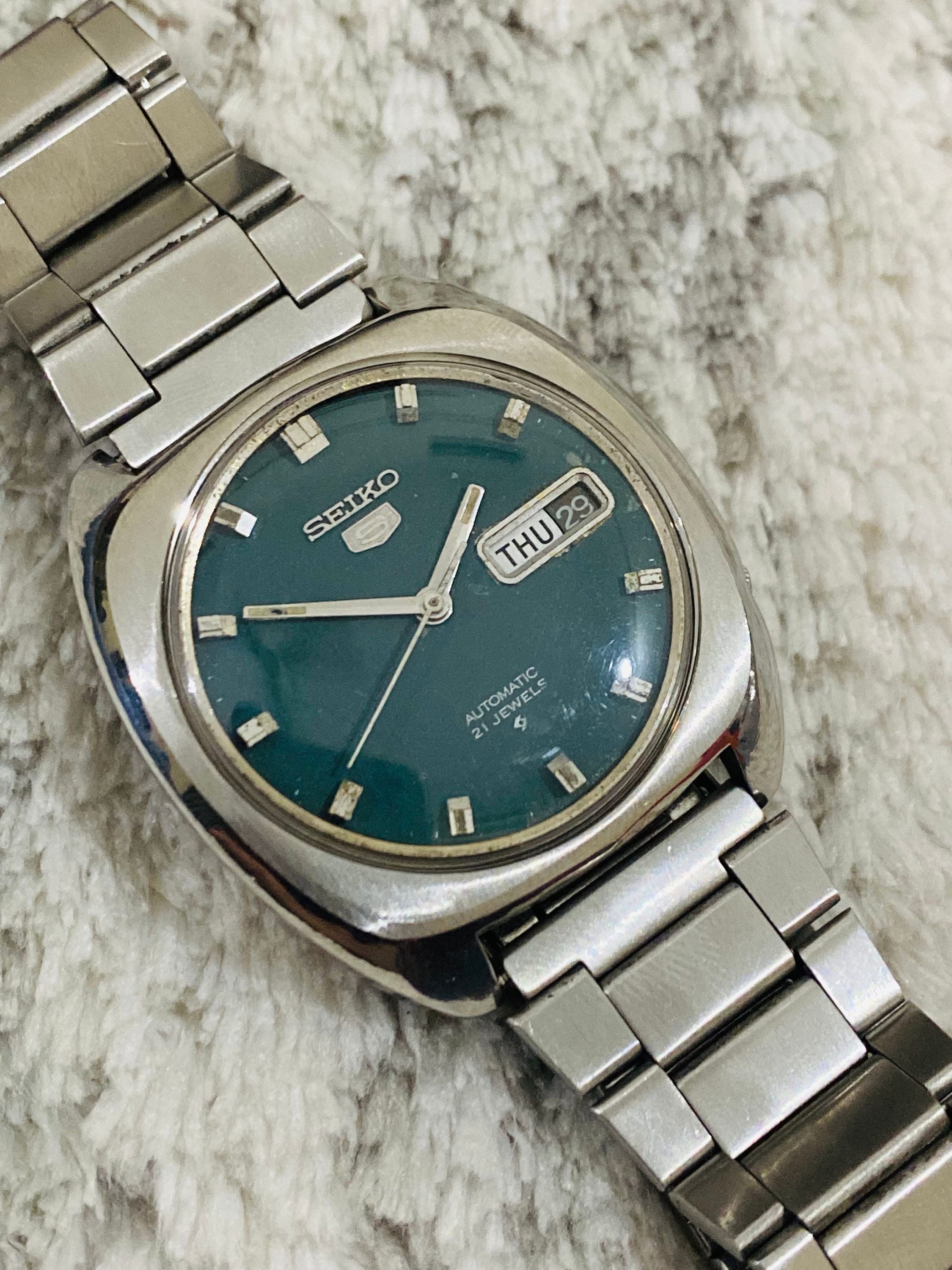 Vintage Seiko 5 Green 80s Ultra Rare 