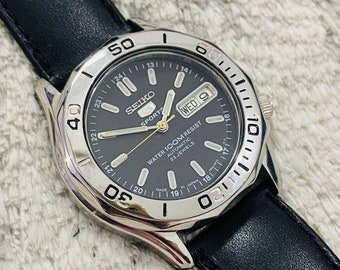 セイコー 5スポーツ 【1970年代】 自動巻き時計 ステンレススチール 黒 1970年代のヴィンテージ セイコー5 スポーツ 自動巻き ステンレス