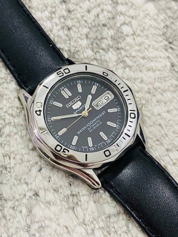 Seiko 5 sports automatic 23 jewels 100m made in japan sale