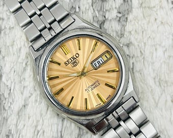旧ロゴ SEIKO 5 自動巻き デイデイト 稼働品 稼働品 SEIKO セイコー5 