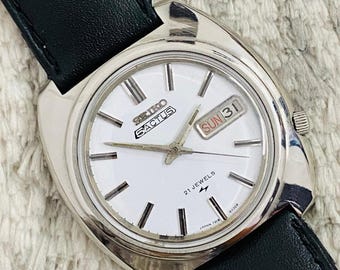 SEIKO　5アクタス ヴィンテージ　メンズ腕時計⭐︎ ヴィンテージ セイコー5 アクタス 自動巻き腕時計：JDM 日本製腕時計