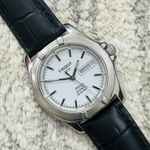 Vintage Rare Tissot PR 100 Mechanical Automatic White Dial Date/Day Swiss Wrist watch~ Swiss Made Watch