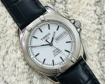 Vintage Rare Tissot PR 100 Mechanical Automatic White Dial Date/Day Swiss Wrist watch~ Swiss Made Watch