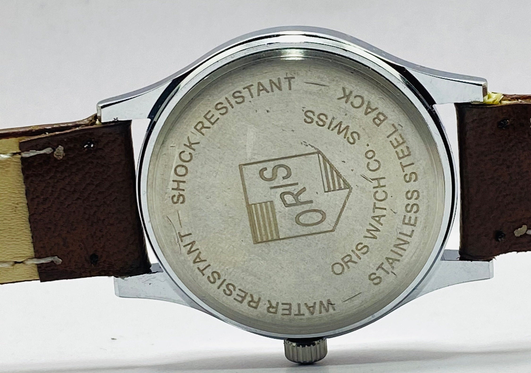 希少なヴィンテージ ORIS ホワイトダイヤル 機械式手巻き FHF 