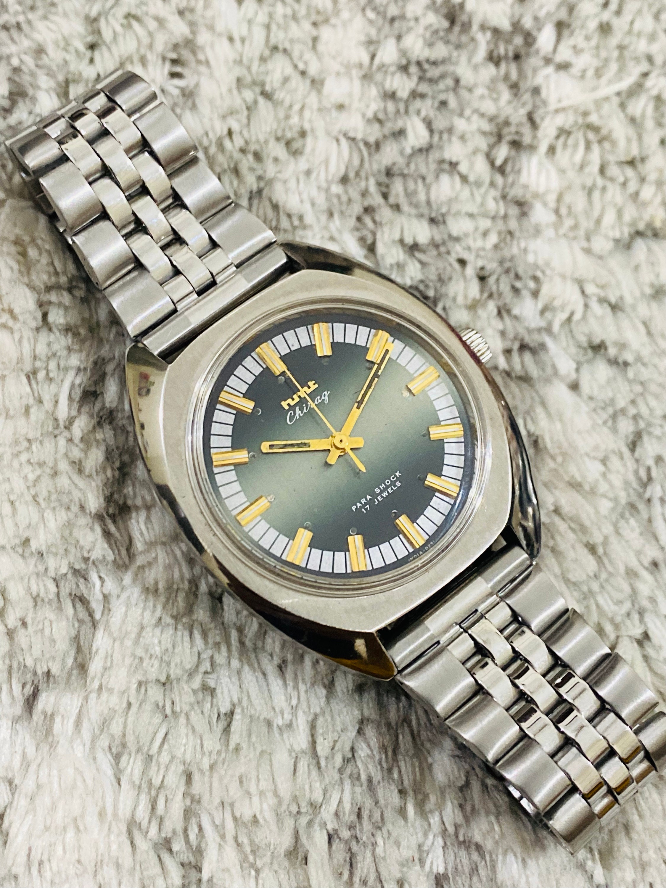 Vintage HMT Chirag Mechanical Handwinding 17Jewels Mens Wrist Watch~ Made in India~ Gift for him