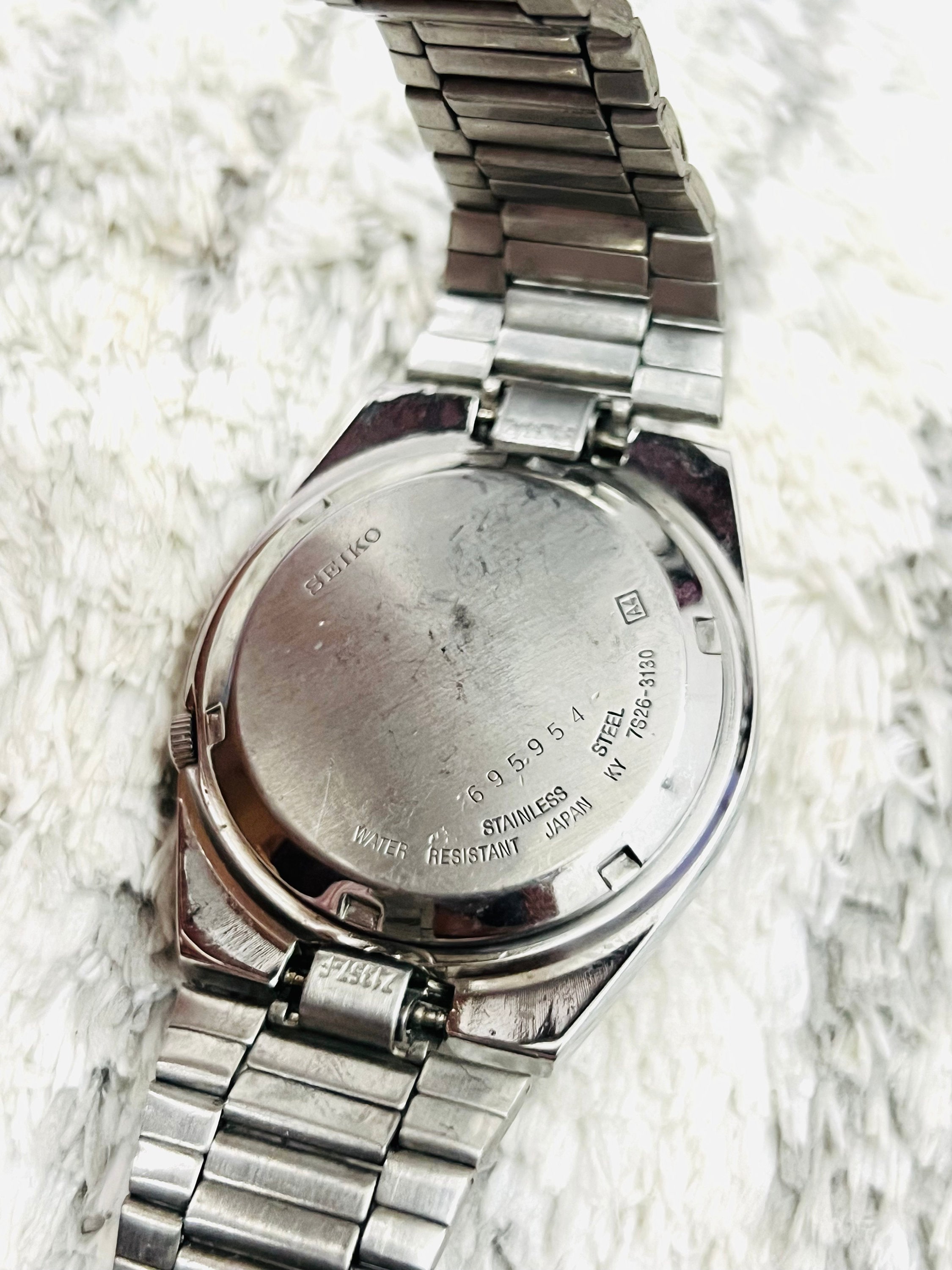 Vintage Seiko 5 Automatic Movement No.7s26-3031 Blue Dial Day/date