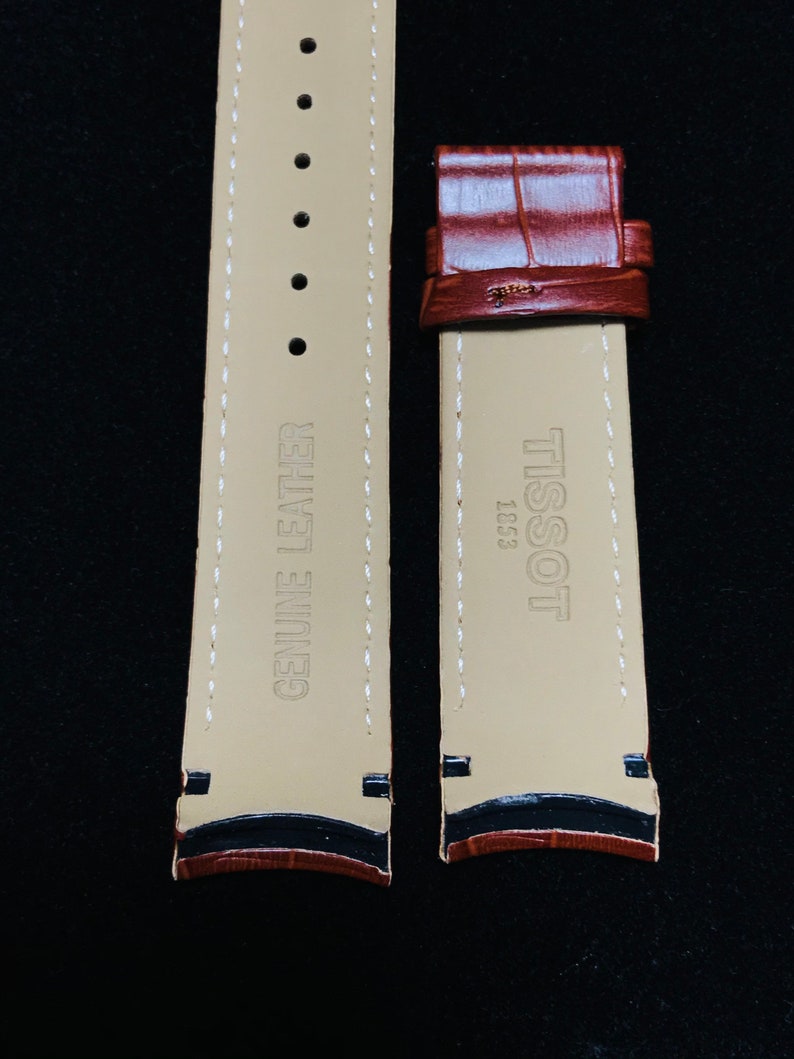 New Tissot 18mm Brown Genuine Leather Strap for Tissot watches.