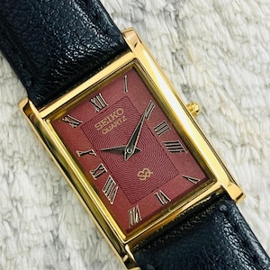 Vintage Maroon Dial Watch - Etsy