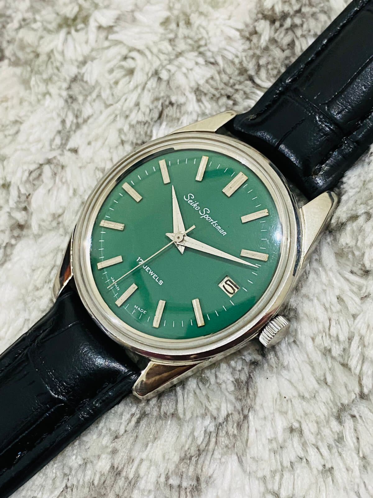 Vintage Seiko Sportsman 17 Jewels Hand Winding Watch Refrence No