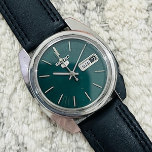Vintage Seiko 5 Automatic Date/Day Green Dial Caliber No 6119 Japan Made Wrist Watch~ Vintage Watches~ Japan Made Watch