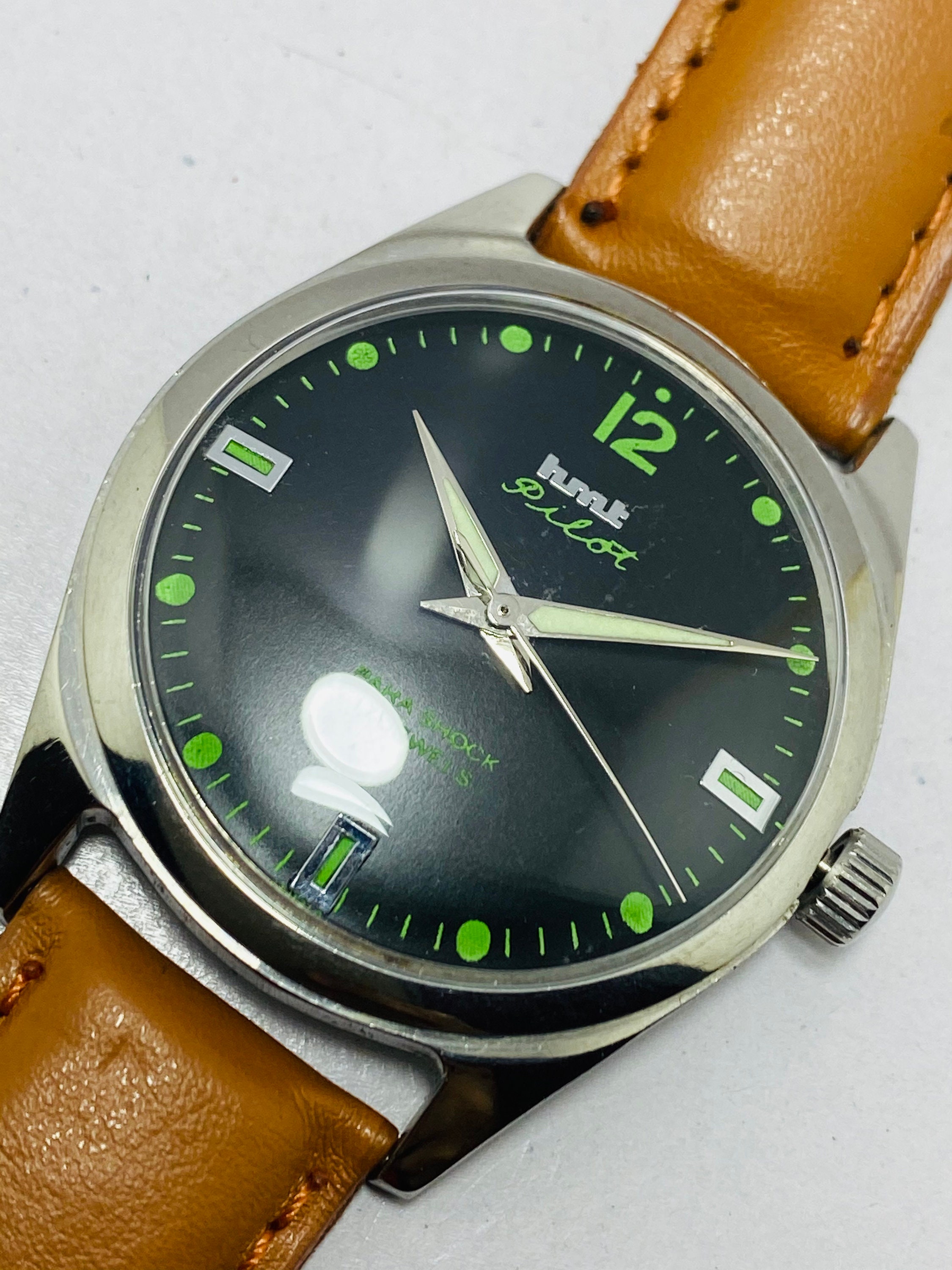 HMT 手巻き 機械式 腕時計 ビンテージウォッチ HMT パイロット 希少 ヴィンテージ 腕時計 機械式時計 男性用