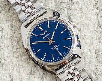 Vintage Hmt Kohinoor Blue Dial 17Jewels Handwinding Vintage watch~Beautiful Blue Dial~Stainless Steel~ Mechanical Vintage Watch