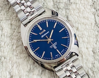 Vintage Hmt Kohinoor Blue Dial 17Jewels Handwinding Vintage watch~Beautiful Blue Dial~Stainless Steel~ Mechanical Vintage Watch