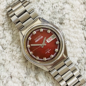 Vintage Seiko Actus SS 25jewels Automatic Red Dial Movement No