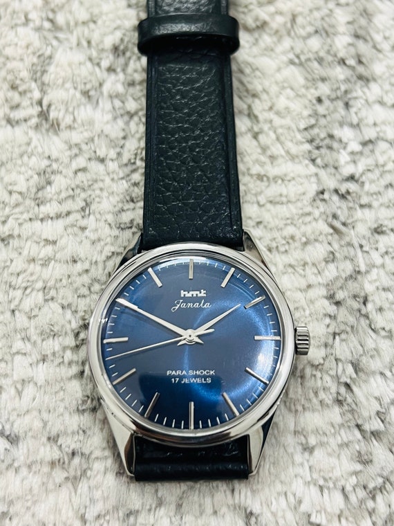 Vintage HMT Janata Manual Winding Rare Blue Dial 17jewels