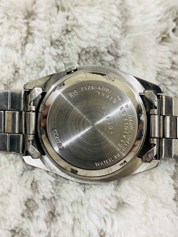 Vintage Rare Seiko 5 Automatic Movement No.7009-821j Black Dial