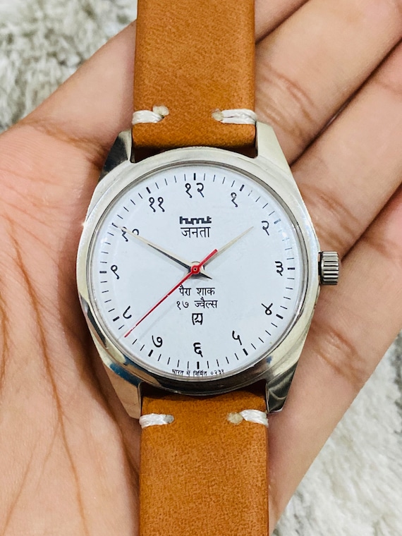 ヴィンテージHMT メンズ腕時計 hmt 機械式手動巻き ホワイト