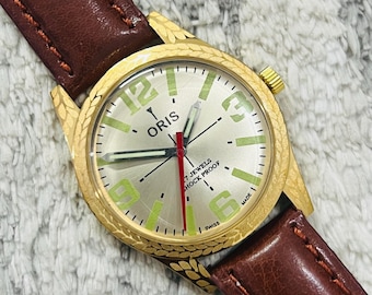 限定グリーンモデル】【本革】 ORIS オリス ヴィンテージ 手巻き