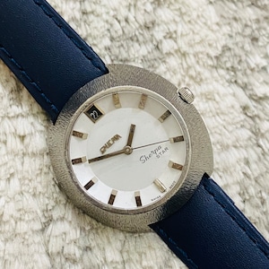 Vintage Rare Enicar Sherpa Star White Dial @Date Swiss Made Wrist Watch