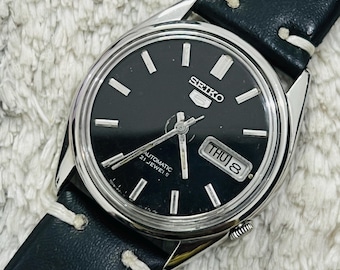 Vintage Seiko Automatic 21jewels Black Dial Date/day Caliber No