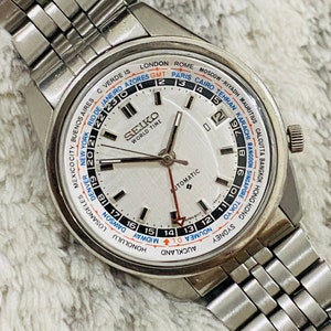 Vintage seiko world time hot sale