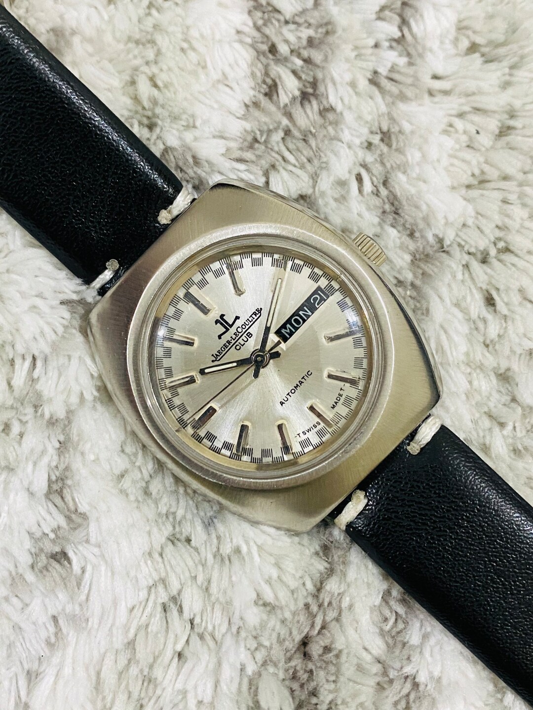 Vintage Jaeger Lecoultre Club Automatic Grey Dial Cal. AS 1916 Etsy