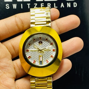 RARE Luxury Vintage Rado Diastar Scratchproof Watersealed Automatic Day Date 6 Swiss Made Men s Watch Etsy