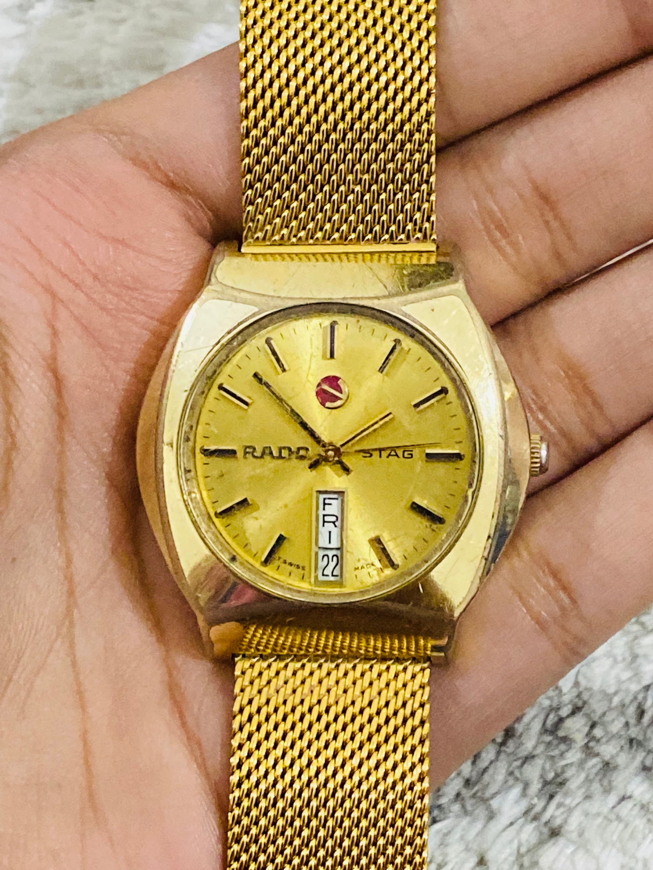 Vintage Rado STAG Automatic Gents Watch 35mm Dress Watch Day