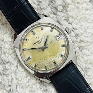 Vintage Eterna-Matic 1000 Swiss Automatic Watch – Shockproof – 1960s – Mid-Century Mechanical – Collector’s Timepiece