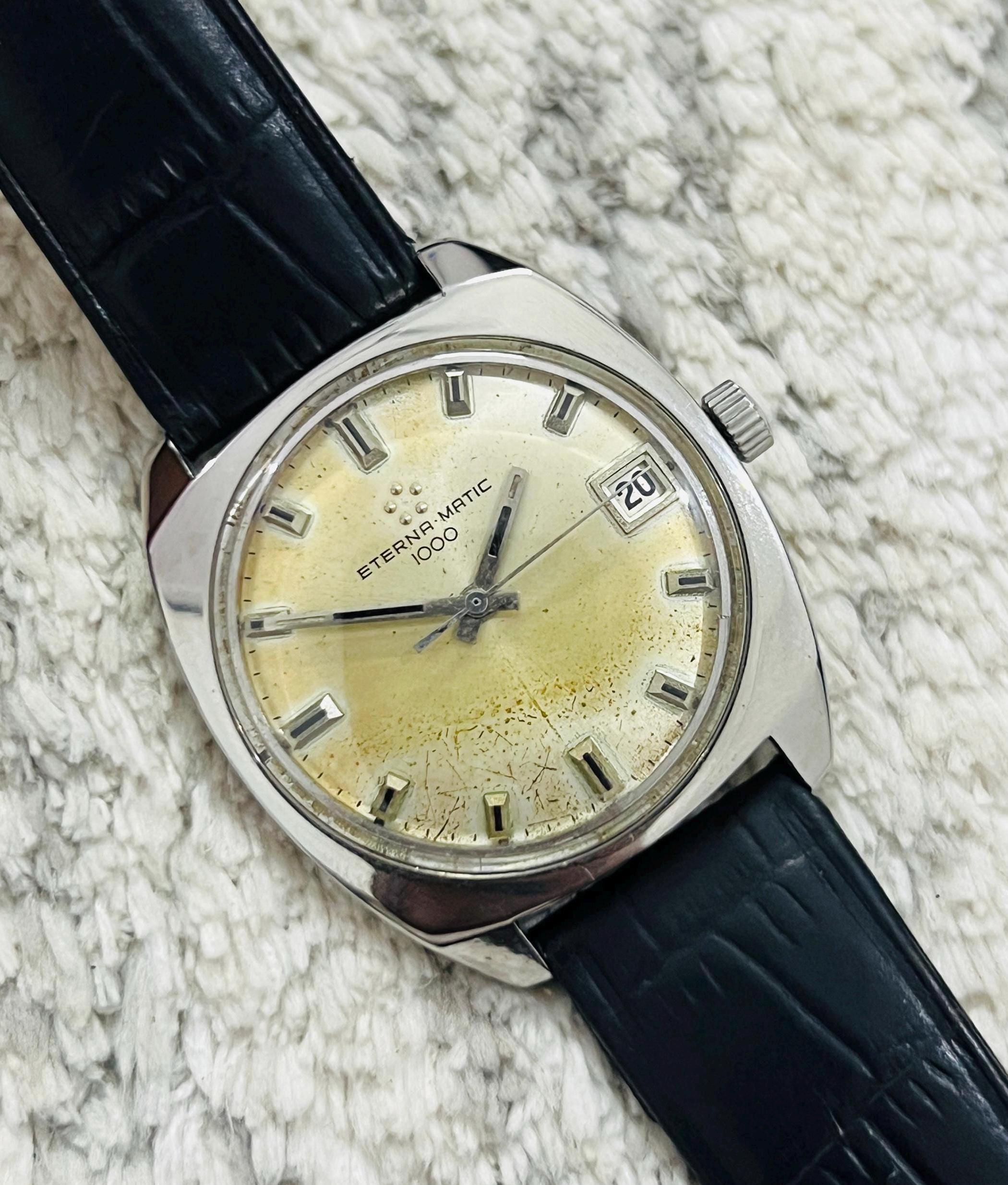 Vintage Eterna-matic 1000 Swiss Automatic Watch – Shockproof
