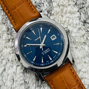 Vintage Authentic Rare HMT ADSL 03 Automatic 21Jewels Blue Dial @Date Mens Wrist Watch~ Made in India~ Christmas Sale