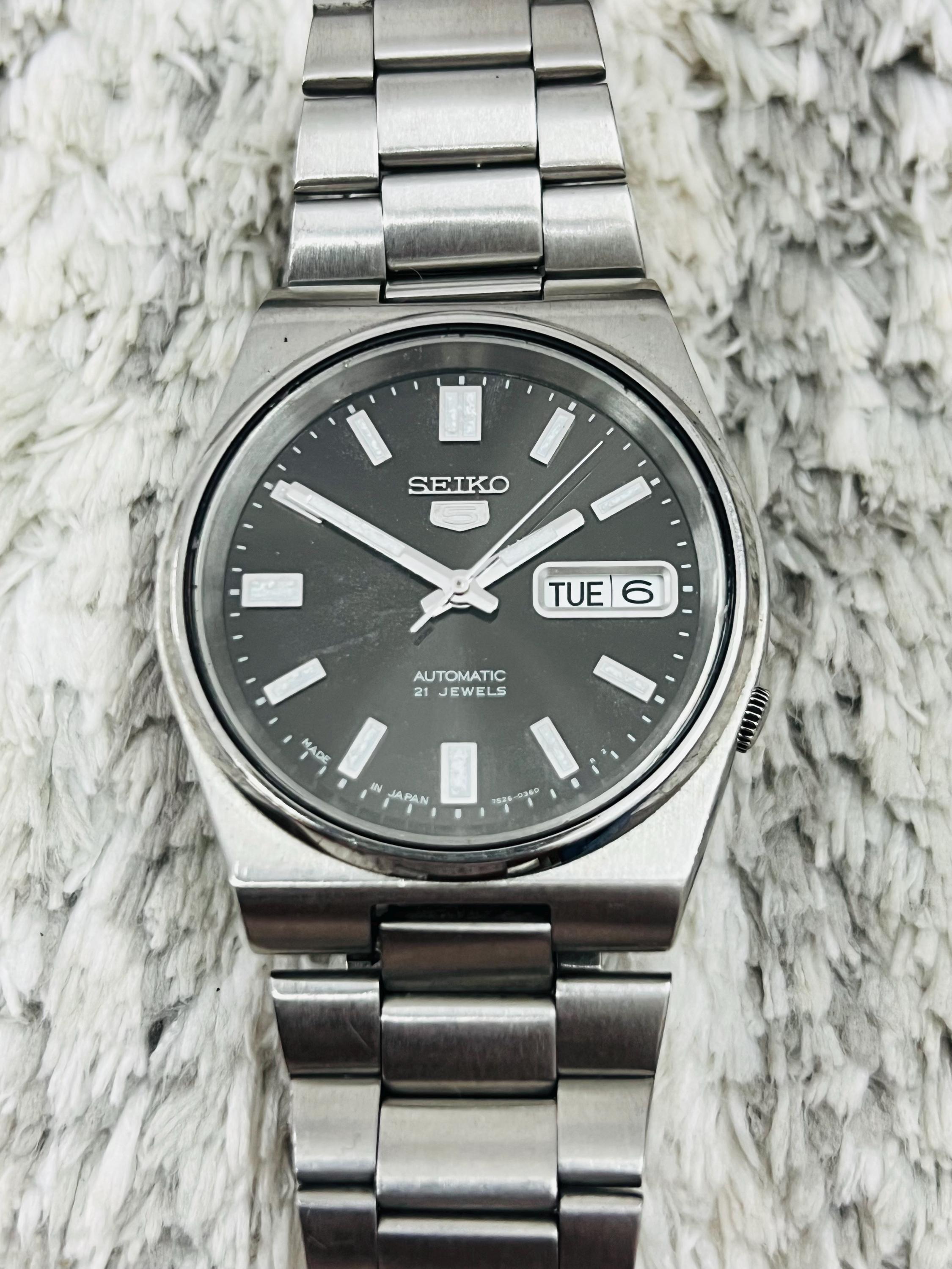 【OH済】セイコーファイブ7S26オートマチック21石メンズ腕時計 OH済】セイコーファイブ7S26オートマチック21石メンズ腕時計