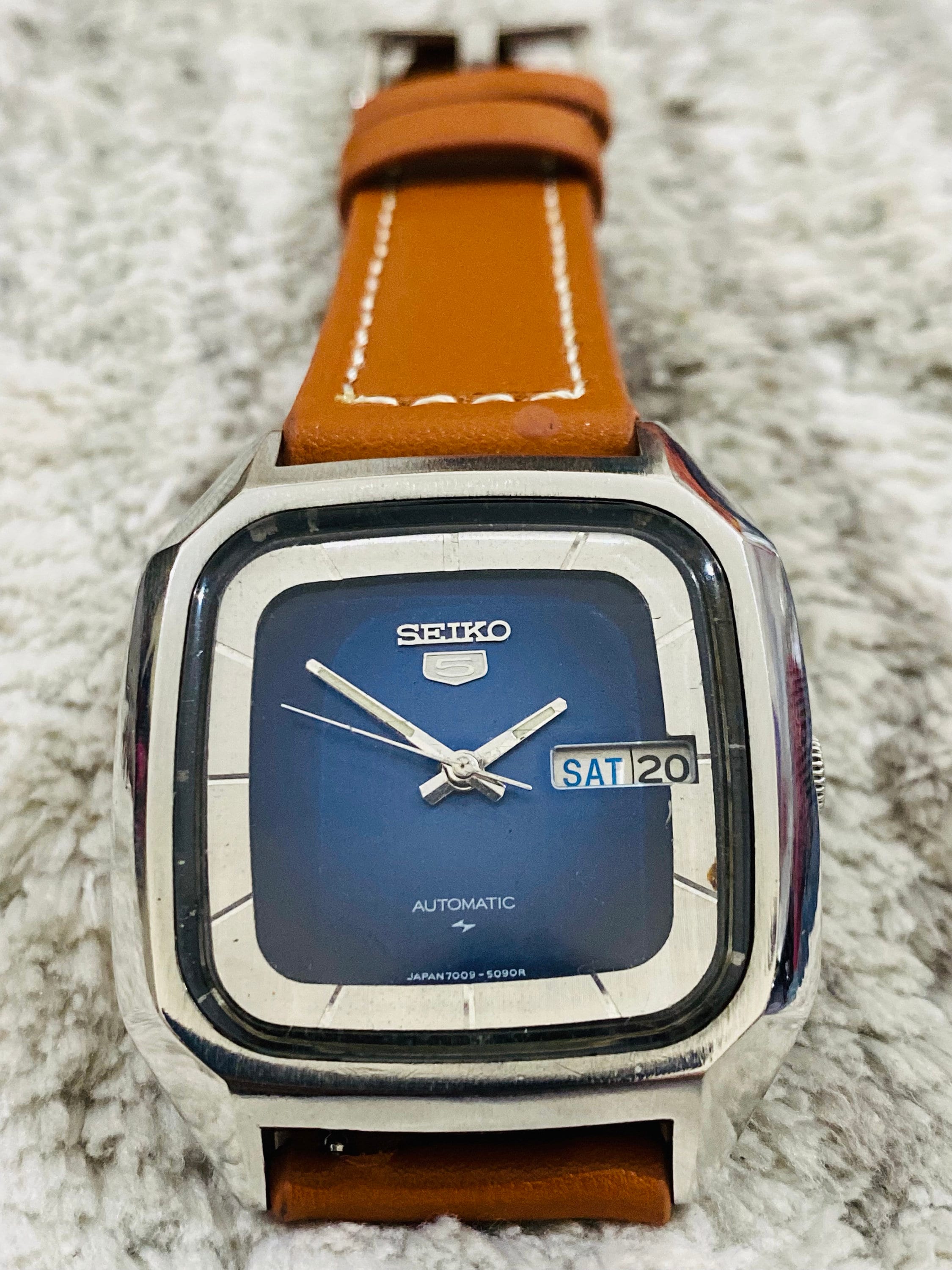 ヴィンテージ レア オリジナル セイコー 5 自動巻き ブルー