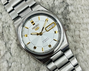 時計 SEIKO/5AUTOMATIC/7S26-01V0/21JEWELS Klasyczny zegarek Seiko 5 Mechaniczny Automatyczny 21