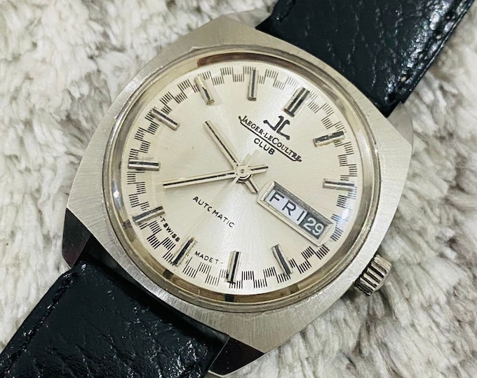 Vintage Jaeger Lecoultre Club Automatic Grey Dial Cal. AS 1916 Swiss