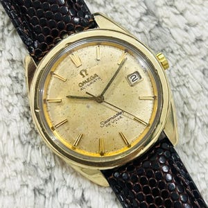 Vintage Omega Seamaster De ville Automatic Gold Plated Swiss Made Men&#39;s Wrist Watch~ Gift for him