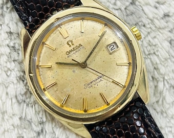 オメガ デビル スイス製 メンズ腕時計 ゴールド文字盤 32 mm クォーツ