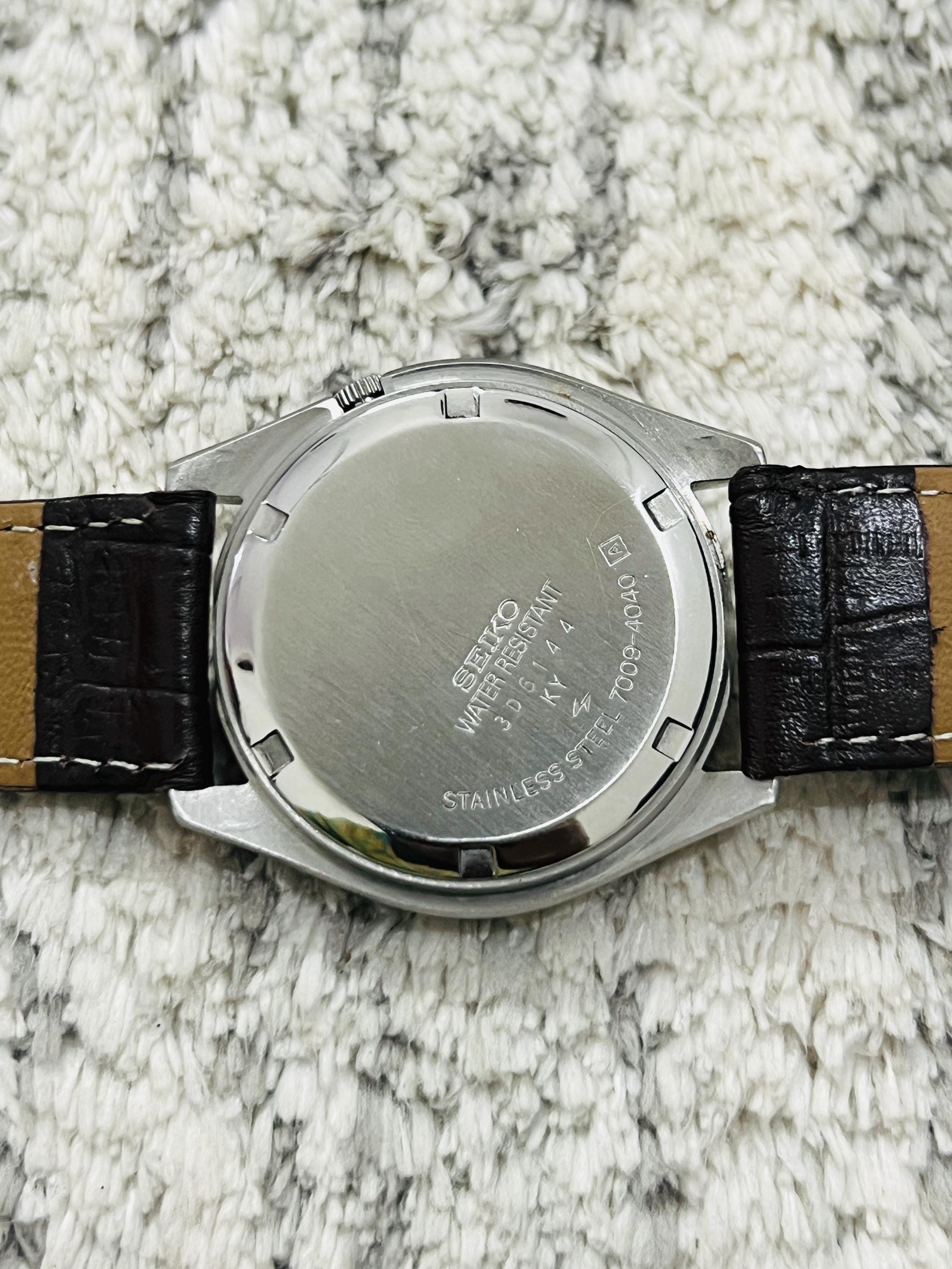 Vintage Rare Seiko 5 Automatic Blue Dial Movement No.7009-4040 Day