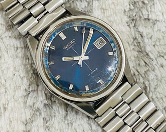 Buy Vintage Seiko Automatic Blue Dial 17 Jewel Movement No 7005