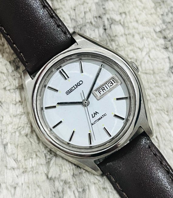 Vintage Seiko LM Automatic White Dial Date/day Movement No 5606