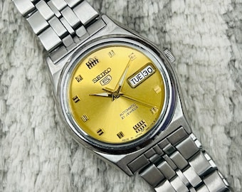 ヴィンテージSEIKO5 自動巻き時計 21ジュエル Seiko 5 21 jewels - Etsy 日本