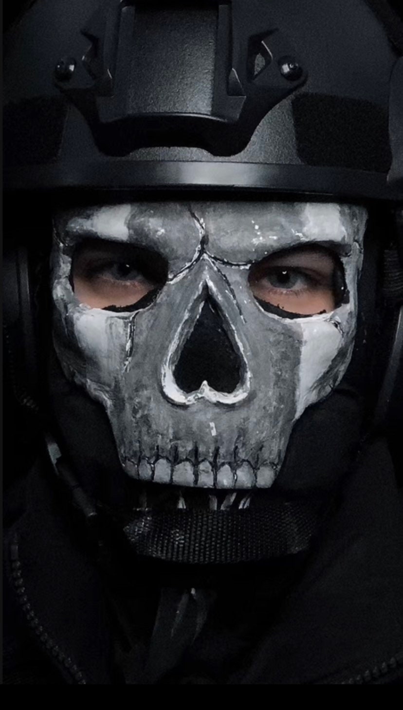 Call of Duty Modern Warfare 2 Skull Mask Full Face Helmet Hood Game Fancy  Dress