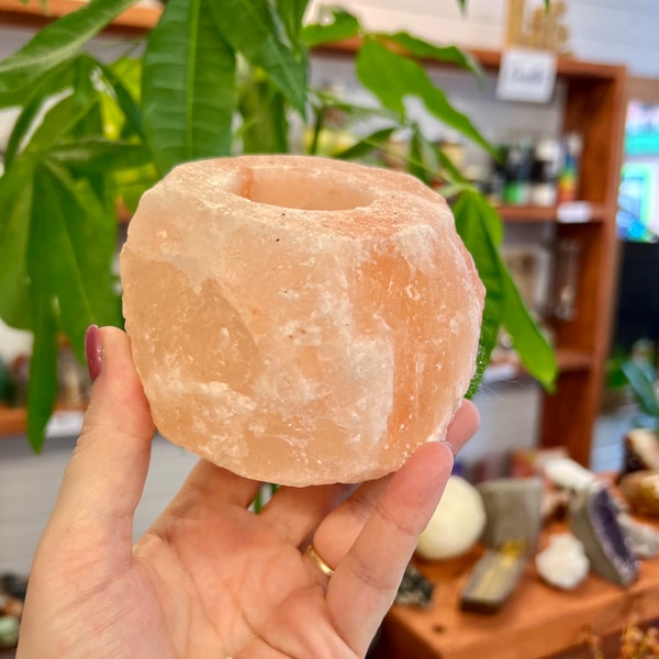 Himalayan Salt Lamp Tea Light Holder Etsy
