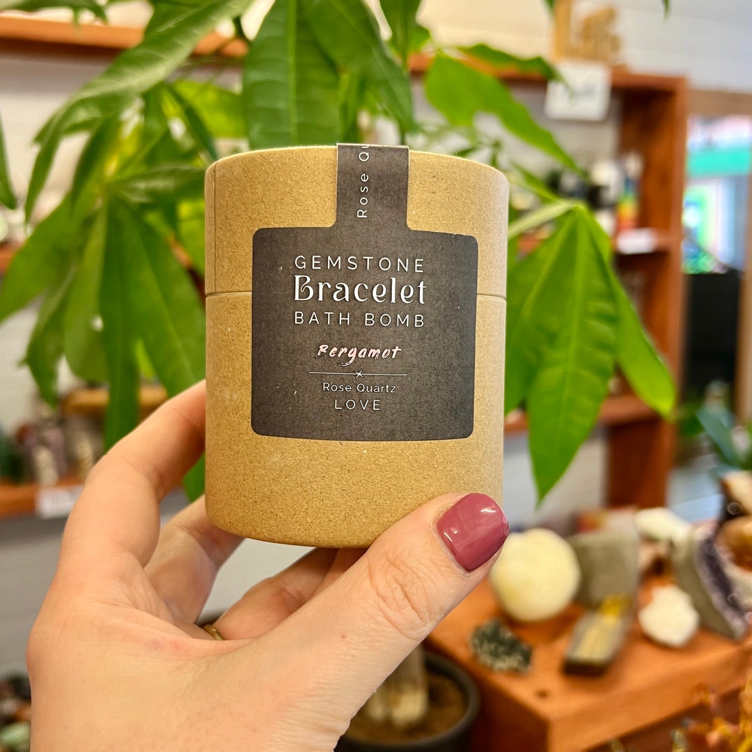 Crystal Chip Bracelet Bath Bombs Rose Quartz Etsy