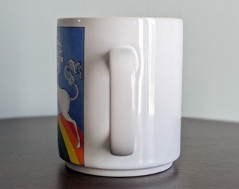 Vintage 80s Unicorn Birds and Rainbow Mug | 1980s Coffee Tea Cup |  Whimsical Ceramic Drinkware | Retro Birthday Gift Present - Etsy