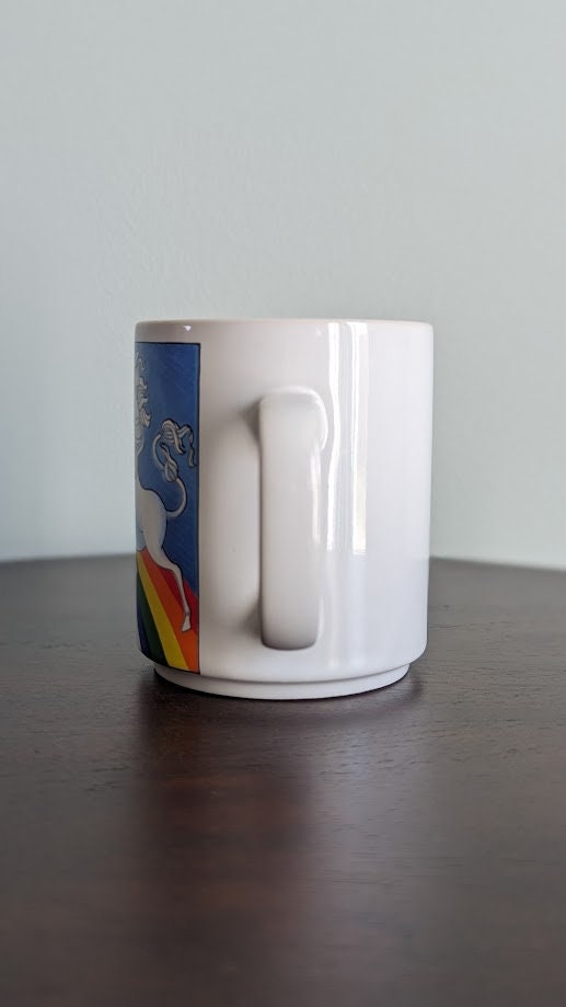 Vintage 80s Unicorn Birds and Rainbow Mug | 1980s Coffee Tea Cup |  Whimsical Ceramic Drinkware | Retro Birthday Gift Present - Etsy