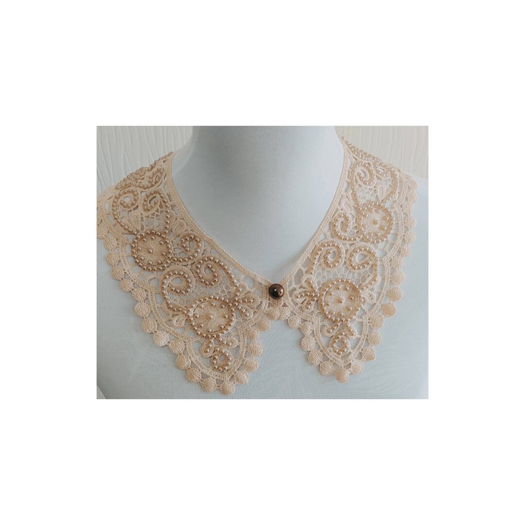 Embellished Cream Lace Peter Pan Collar,detachable Collar,collar Lace