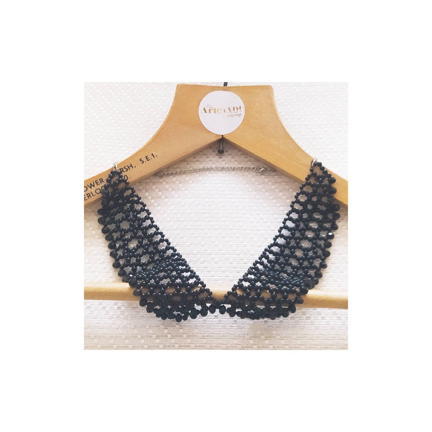 Faux Collar - Black Pearl